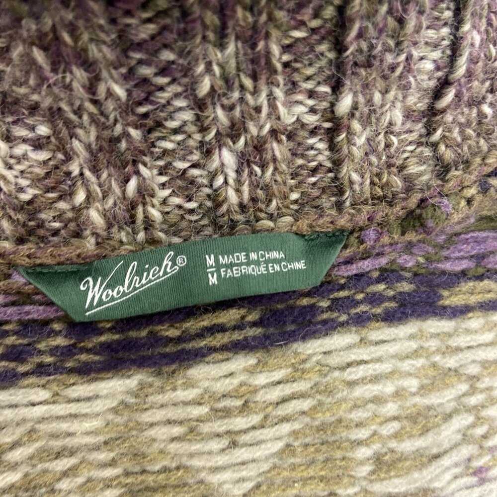 Woolrich Woman M Wool Knit Sweater Vest Long Purple Kendal Creek - Picture 6 of 8